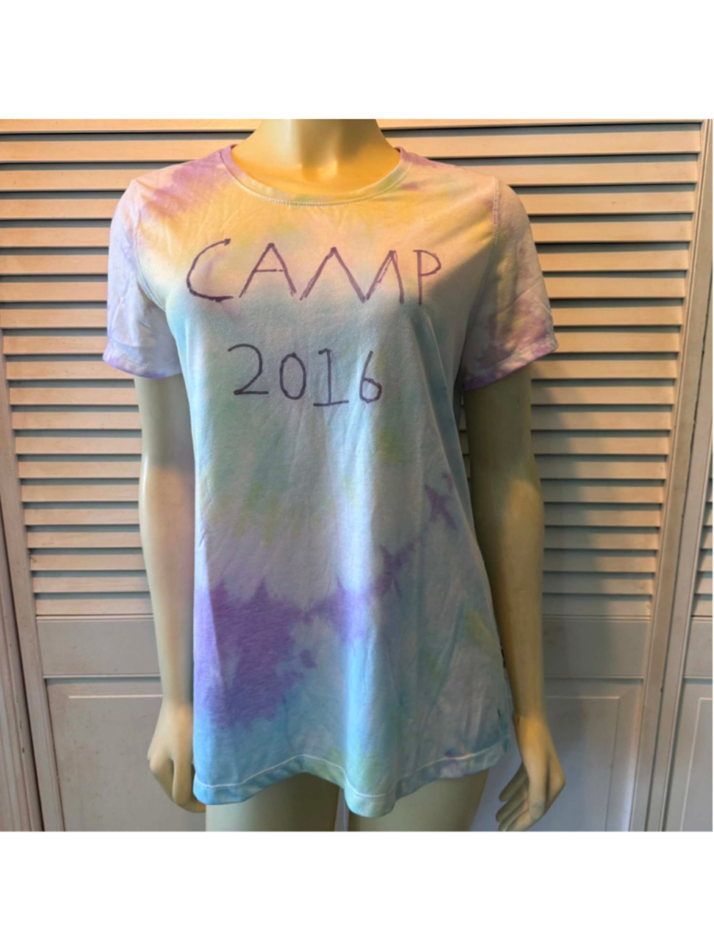 Women's Danskin Now Tie-Dye Short Sleeve Tee XL White Purple